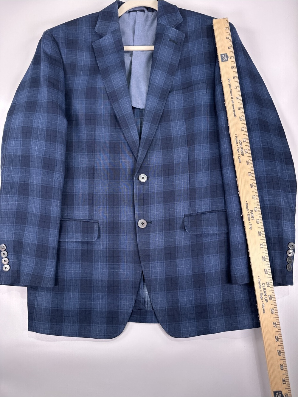 Lauren Ralph Lauren Men's Linen Plaid Blazer Sport Coat Blue 38R - Picture 12 of 13